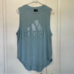 Adidas Light Blue Athletic Tank Logo Sleeveless Small NWOT